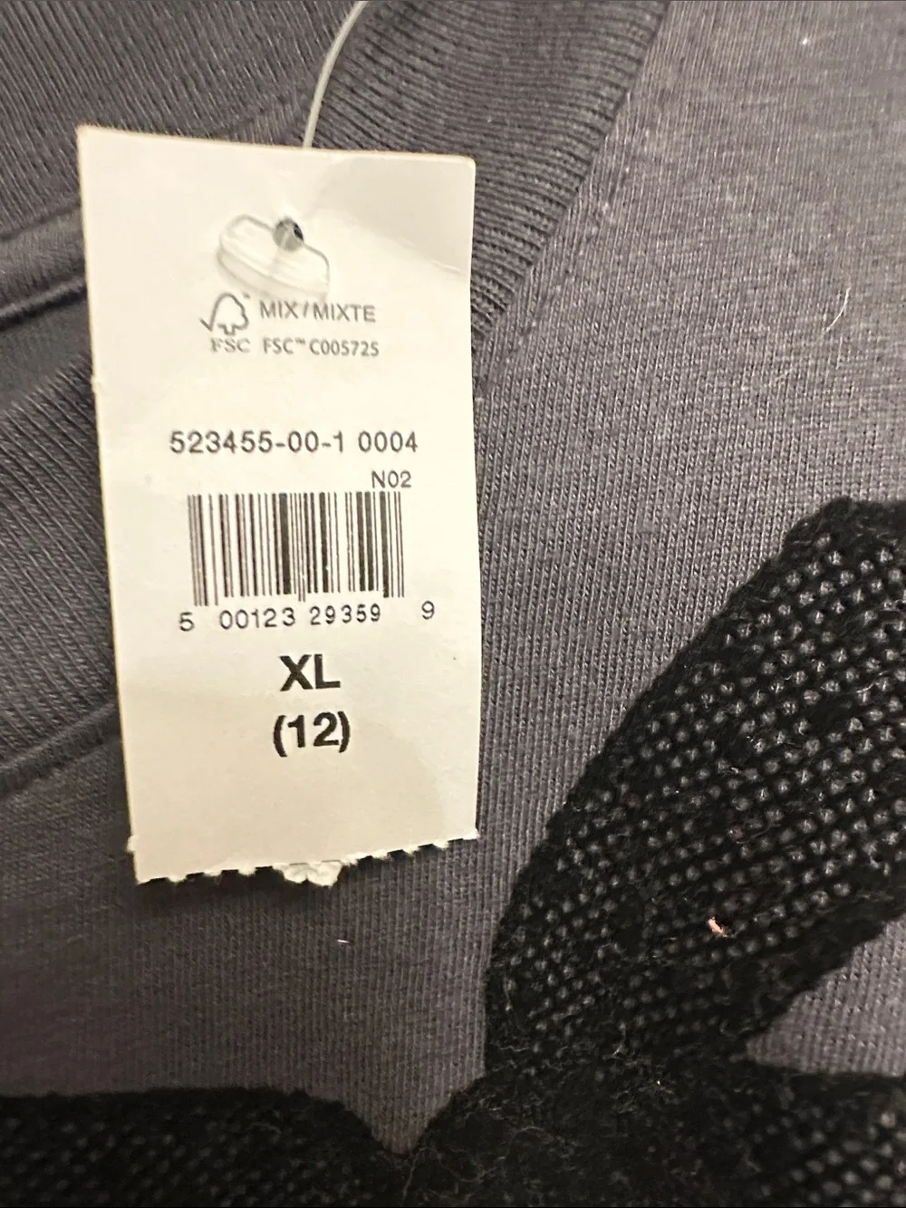 GAP Charcoal Long-Sleeve Tee with Black Bow